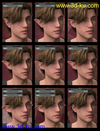 3D打印模型Genesis 8 Male Head Morph Resource Kit 1的图片