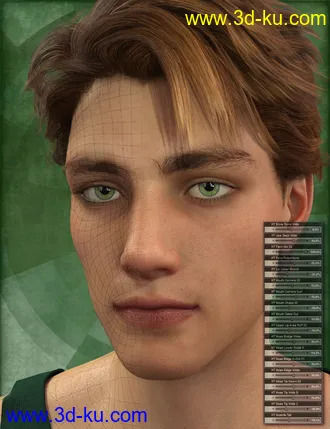 3D打印模型Genesis 8 Male Head Morph Resource Kit 1的图片