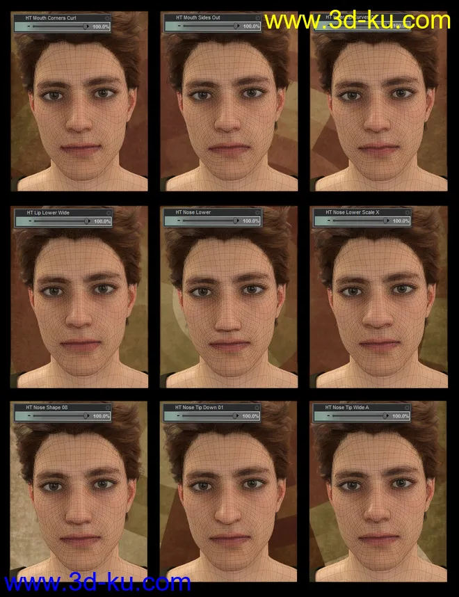 Genesis 8 Male Head Morph Resource Kit 1模型的图片5