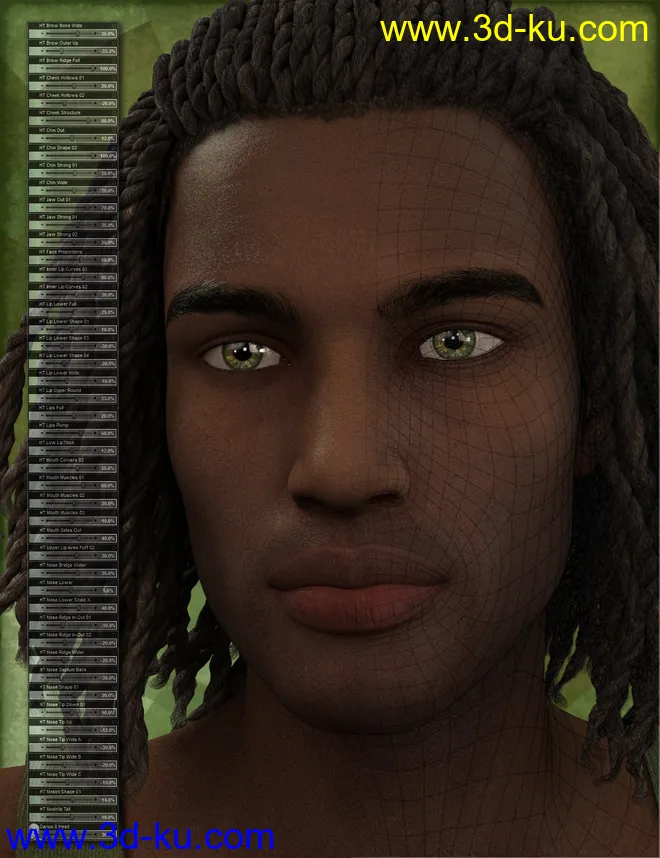 Genesis 8 Male Head Morph Resource Kit 1模型的图片6