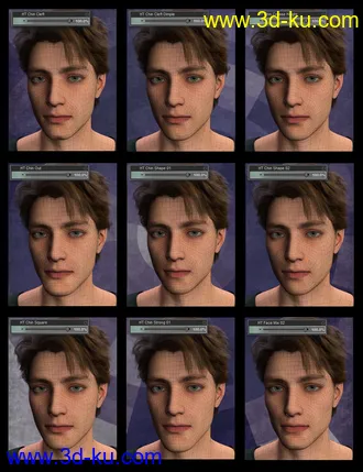 3D打印模型Genesis 8 Male Head Morph Resource Kit 1的图片