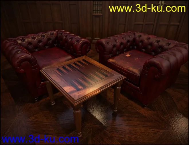 Gentlemen's Game Room Iray Addon模型的图片8