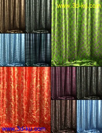3D打印模型Georgeous Metallic Silk and Overlays Iray Shaders的图片