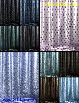3D打印模型Georgeous Metallic Silk and Overlays Iray Shaders的图片