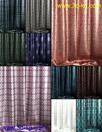 3D打印模型Georgeous Metallic Silk and Overlays Iray Shaders的图片