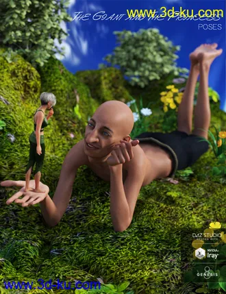 3D打印模型Giant and Princess Poses for Genesis 8 Male(s) and Female(s)的图片