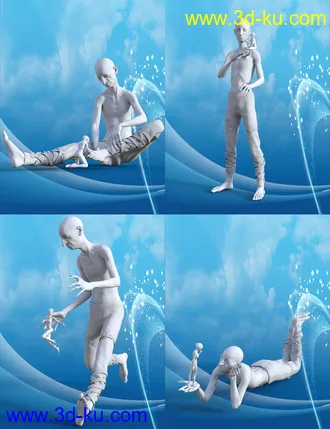 3D打印模型Giant and Princess Poses for Genesis 8 Male(s) and Female(s)的图片