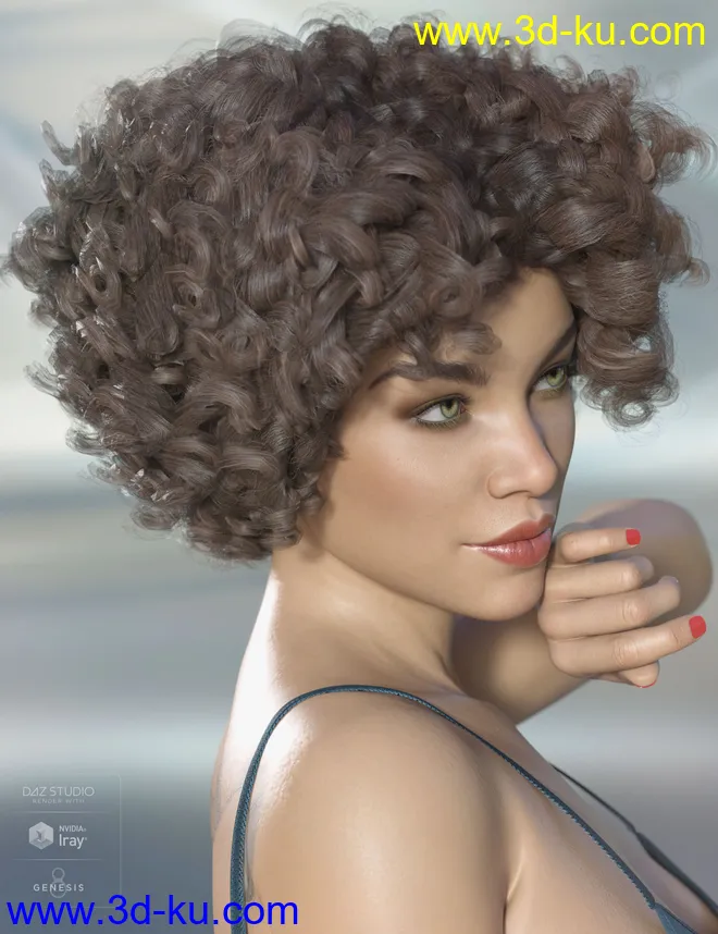 Gizelle Hair for Genesis 3 & 8 Female(s)模型的图片5