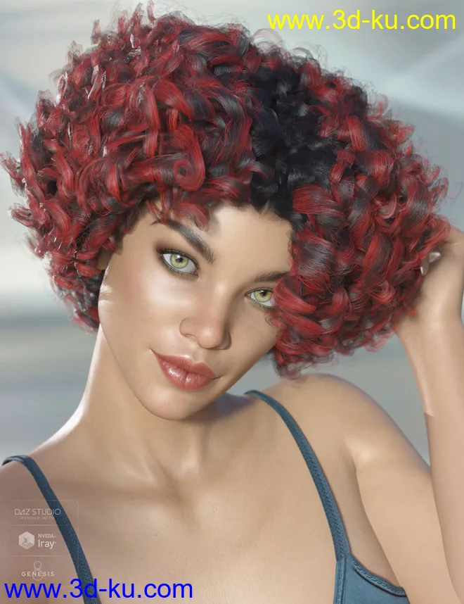 Gizelle Hair for Genesis 3 & 8 Female(s)模型的图片7