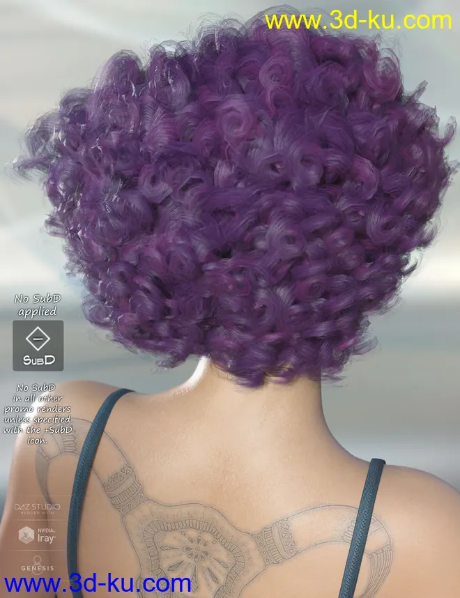 Gizelle Hair for Genesis 3 & 8 Female(s)模型的图片11