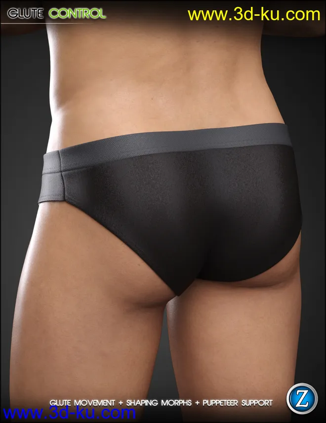 Glute Control for Genesis 3 and 8 Male(s)模型的图片6