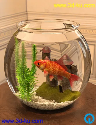 3D打印模型Goldfish and Props的图片