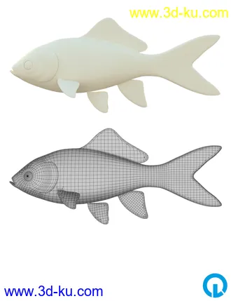 3D打印模型Goldfish and Props的图片