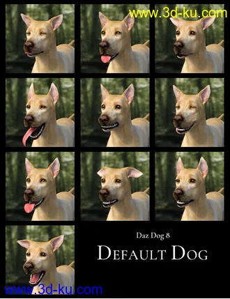 3D打印模型GOOD DOG! Expressions for Daz Dog 8的图片