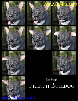 3D打印模型GOOD DOG! Expressions for Daz Dog 8的图片