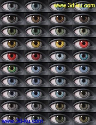 3D打印模型GP Character Eyes for Genesis 8的图片