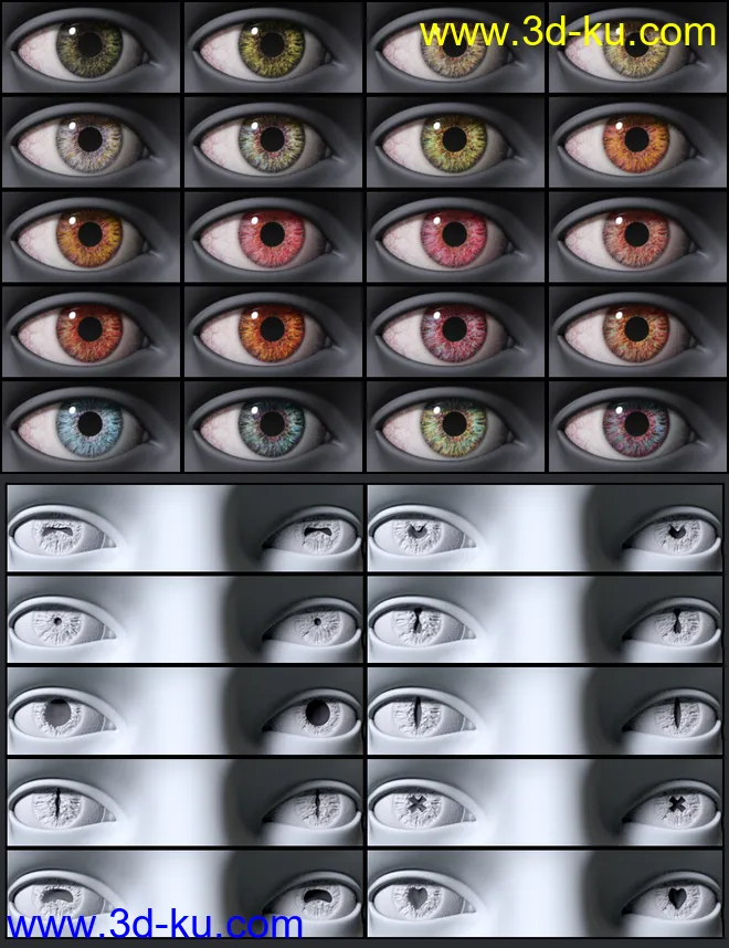 GP Character Eyes for Genesis 8模型的图片9