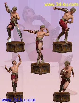 3D打印模型Greco Roman Poses for Genesis 8 Male的图片