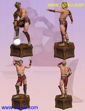 3D打印模型Greco Roman Poses for Genesis 8 Male的图片