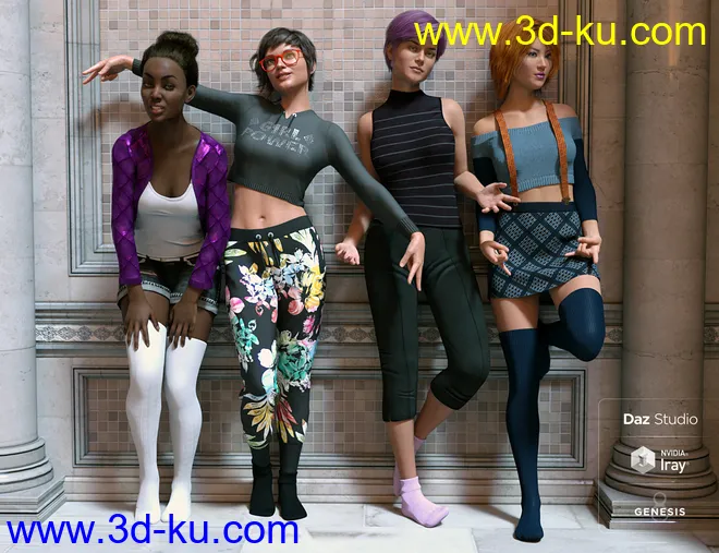Group Photo Time Poses for Genesis 8模型的图片7