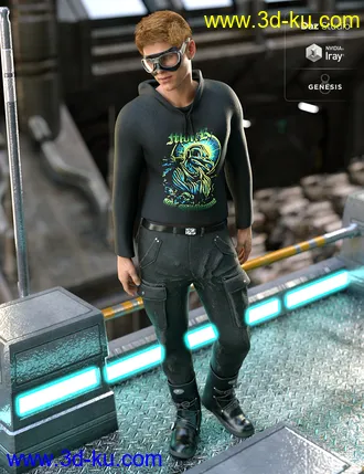 3D打印模型Gruesome Goth for Genesis 8 Male(s)的图片