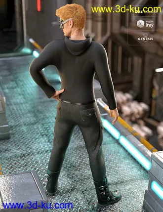 3D打印模型Gruesome Goth for Genesis 8 Male(s)的图片