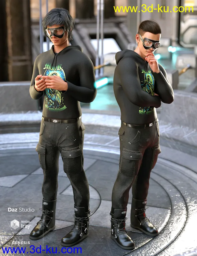 Gruesome Goth for Genesis 8 Male(s)模型的图片4