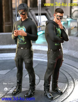3D打印模型Gruesome Goth for Genesis 8 Male(s)的图片