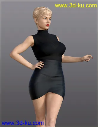 3D打印模型H&C Bandage Mini Skirt Outfit for Genesis 8 Female(s)的图片