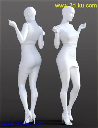 3D打印模型H&C Bandage Mini Skirt Outfit for Genesis 8 Female(s)的图片