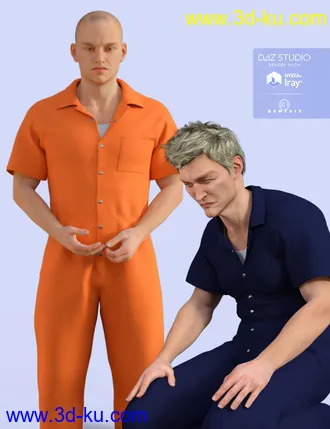 3D打印模型H&C Prisoner Clothing B for Genesis 3 Male(s)的图片