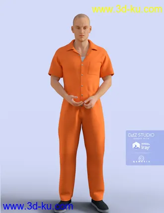 3D打印模型H&C Prisoner Clothing B for Genesis 3 Male(s)的图片