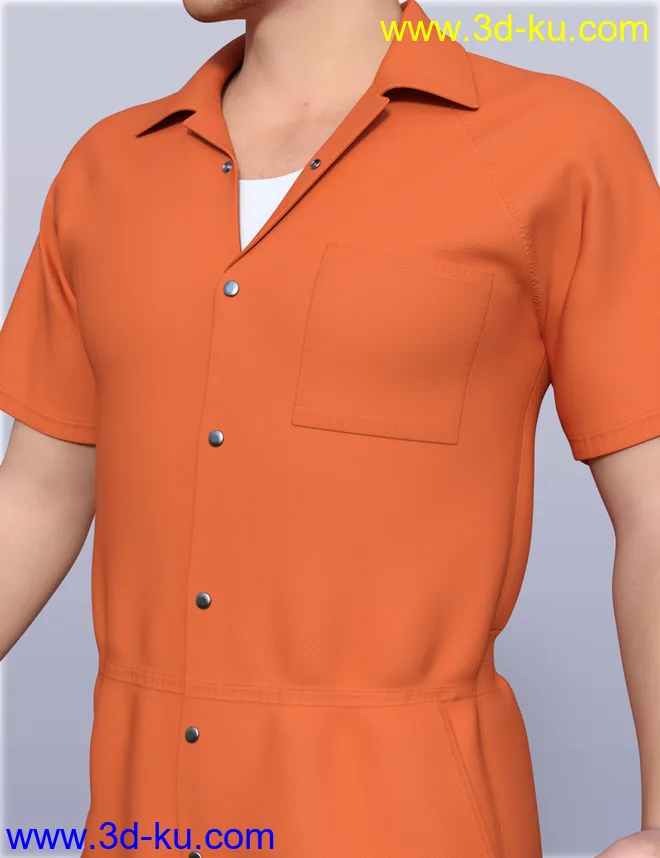 H&C Prisoner Clothing B for Genesis 3 Male(s)模型的图片7