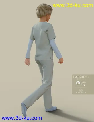 3D打印模型H&C Prisoner Clothing for Genesis 3 Female的图片