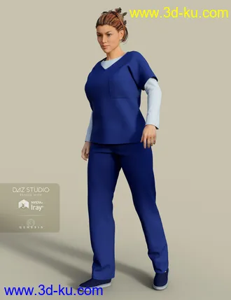3D打印模型H&C Prisoner Clothing for Genesis 3 Female的图片