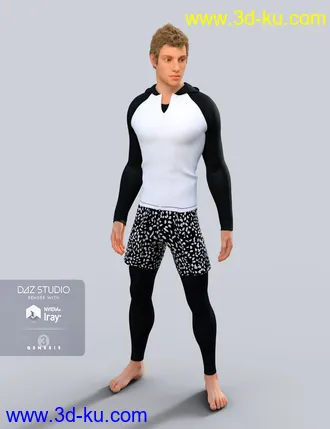 3D打印模型H&C Rash Guard Outfit for Genesis 3 Male的图片