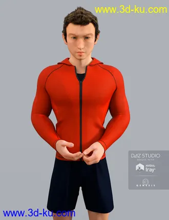 3D打印模型H&C Rash Guard Outfit for Genesis 3 Male的图片