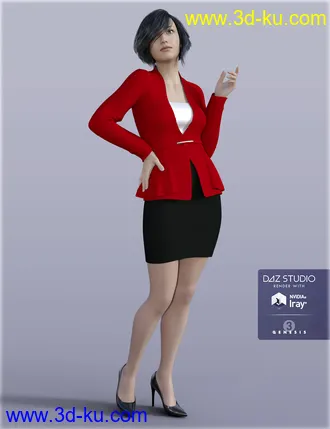3D打印模型H&C Women's Suit A for Genesis 3 Female(s)的图片