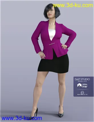3D打印模型H&C Women's Suit A for Genesis 3 Female(s)的图片