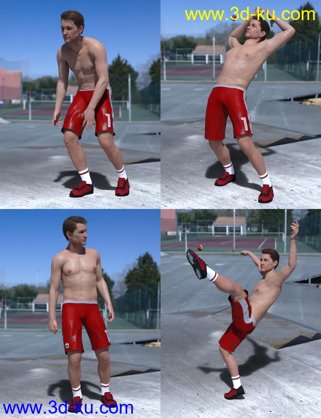 Hackysack Fun for Genesis 8 Male模型的图片2