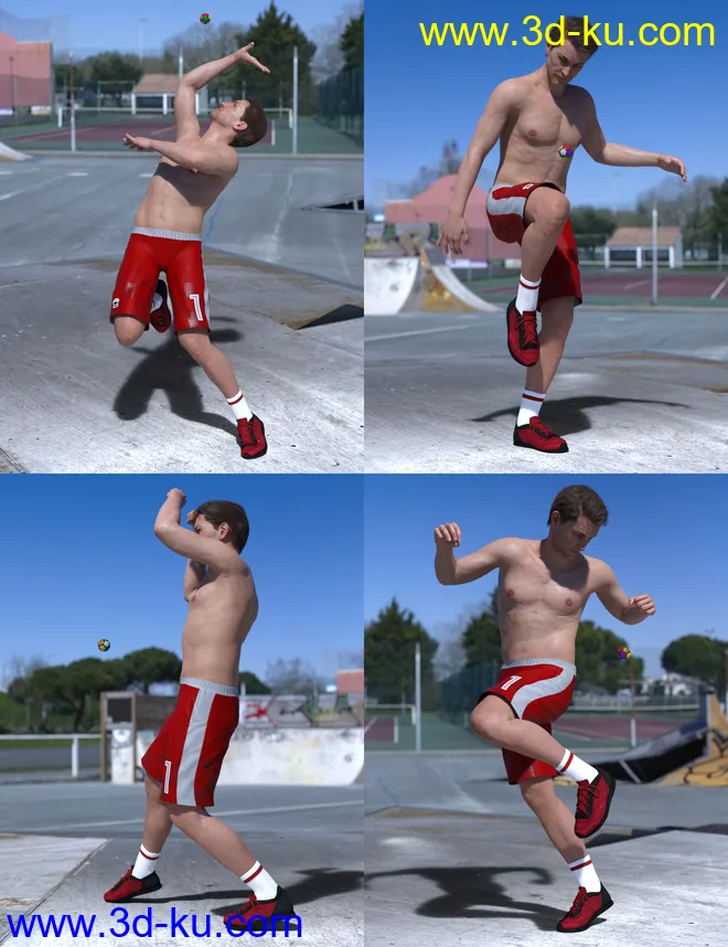 Hackysack Fun for Genesis 8 Male模型的图片3