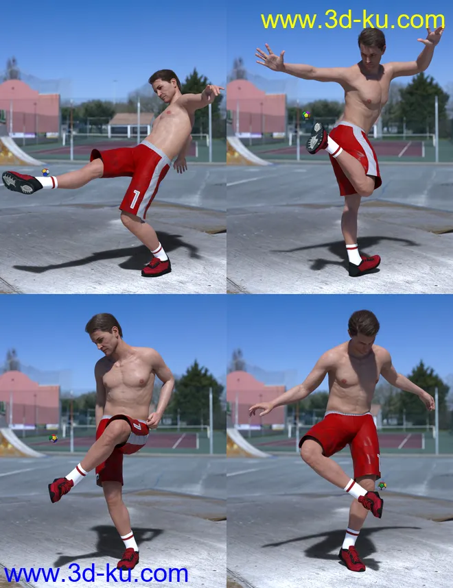 Hackysack Fun for Genesis 8 Male模型的图片4