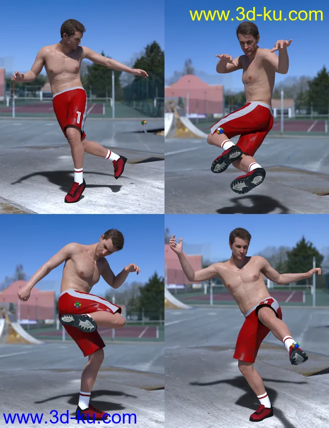 Hackysack Fun for Genesis 8 Male模型的图片5