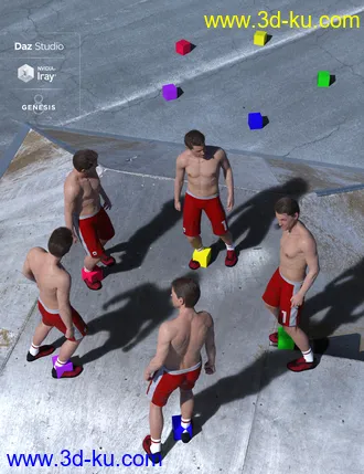 3D打印模型Hackysack Fun for Genesis 8 Male的图片