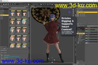3D打印模型Hair Converter from Genesis 8 Female to Genesis 3 Female的图片