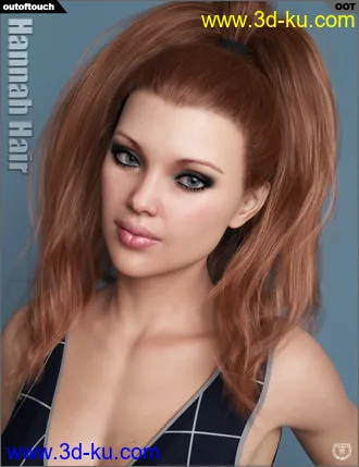 3D打印模型Hannah Ponytail Hair for Genesis 3 and 8 Female(s)的图片