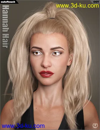 3D打印模型Hannah Ponytail Hair for Genesis 3 and 8 Female(s)的图片