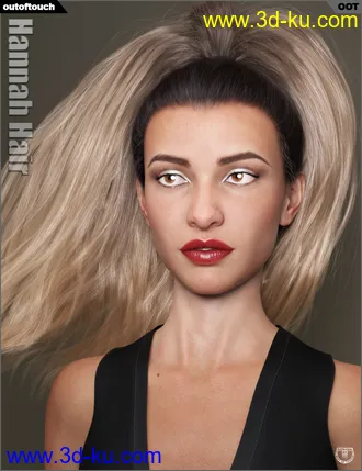 3D打印模型Hannah Ponytail Hair for Genesis 3 and 8 Female(s)的图片