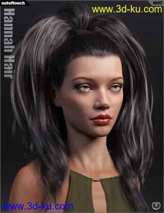 3D打印模型Hannah Ponytail Hair for Genesis 3 and 8 Female(s)的图片