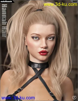 3D打印模型Hannah Ponytail Hair for Genesis 3 and 8 Female(s)的图片